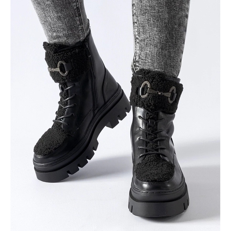 D/CEO Mustat eristetyt työsaappaat Highland-soljella 2