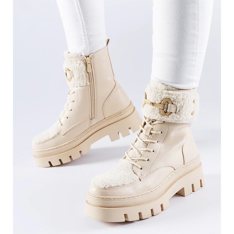 D/CEO Beiget eristettyjä työntekijöiden saappaat Highland-soljella 1