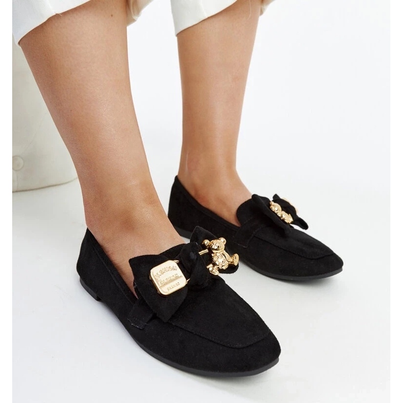 D/CEO Mustat mokasiinit koristeellisella Kibra-hakaneulalla 2