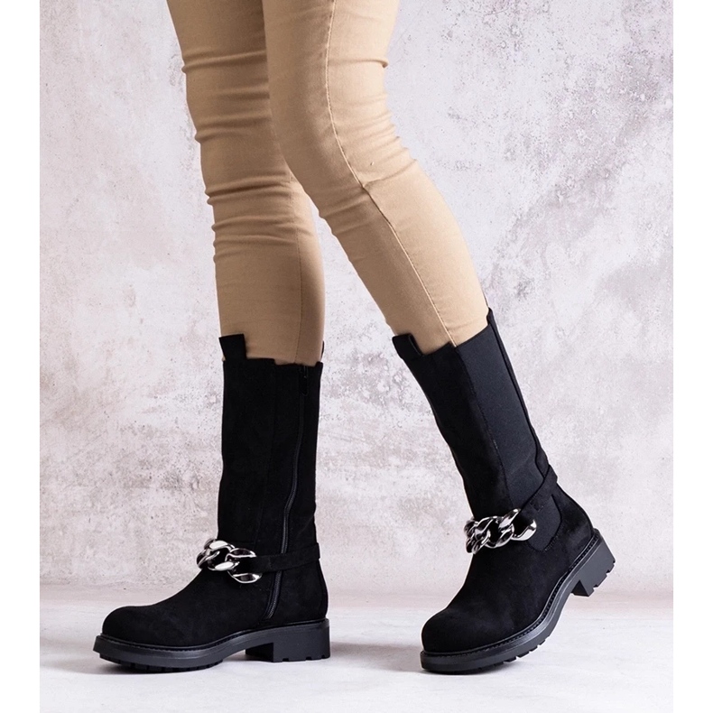 D/CEO Mustat naisten nilkkurit, joissa on Yasarna-ketju 2