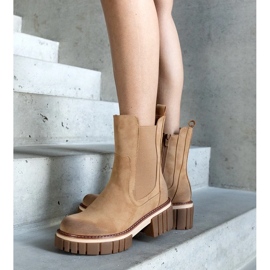 D/CEO Shollan beige-massiiviset alustasaappaat hankauksilla 2