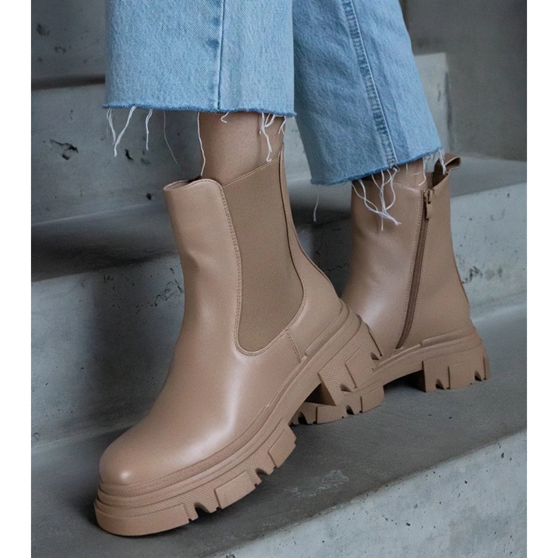 D/CEO Beiget eristetyt nilkkurit vetoketjulla, Amaris ekonahkaa 2