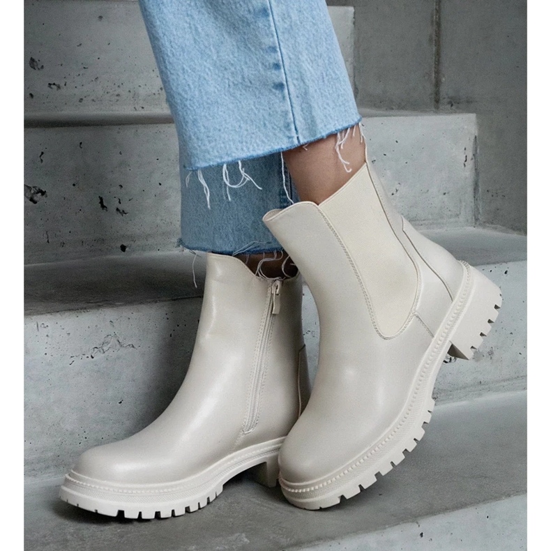 D/CEO Beiget eristetyt saappaat vetoketjulla, eko-nahkaa Alia 2