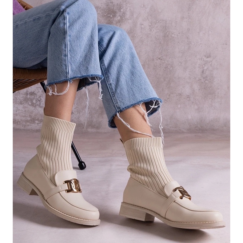 D/CEO Krisan beige-nilkkurit, joissa kangaspäällinen 2