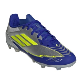 Adidas F50 League FG/MG Messi IH0924 jalkapallokengät hopea 1