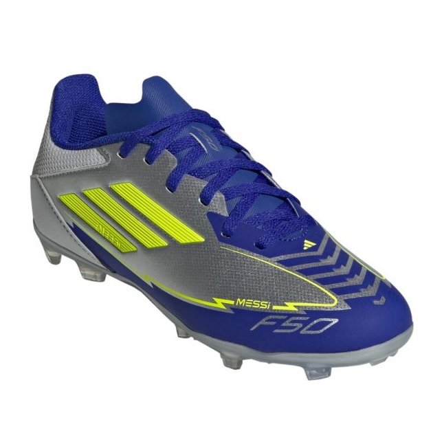 Adidas F50 League FG/MG Messi IH0924 jalkapallokengät hopea 1