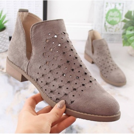 M.Daszyński Openwork Boots M. Daszyński San12a Brown ruskea 1