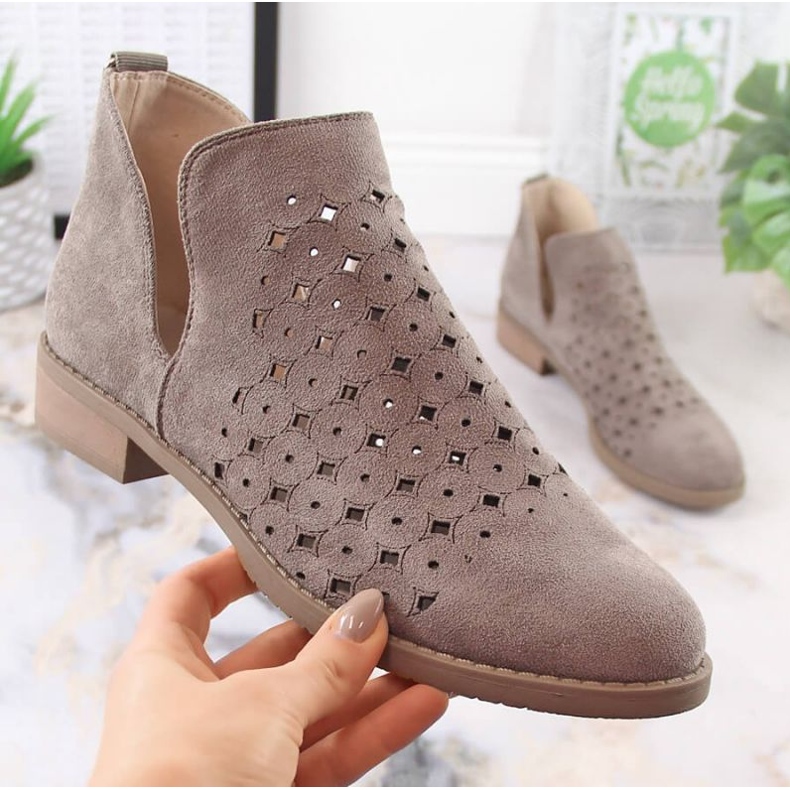 M.Daszyński Openwork Boots M. Daszyński San12a Brown ruskea 1