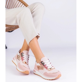 D/CEO Vaaleanpunaiset lenkkarit sonata -kimaltelemalla koristeltu lavalla vaaleanpunainen 1