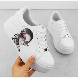 Naisten nahkakengät valkoisella Filippo 6207 -alustalla valkoinen 1