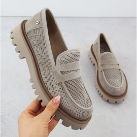 Nahkaherrojen naisten leipomot Filippo 6796 beige -alustalla 1