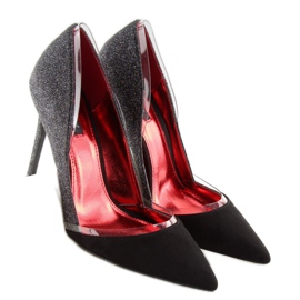 Mustat brokaatikengät 5127 mustat harmaa 1