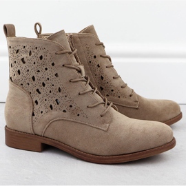 Naisten Openword Boots Suede Beige S.Barski HY51-136 2