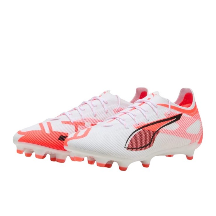 Puma Ultra 5 Pro FG/AG 108161 01 Valkoiset jalkapallokengät valkoinen 1
