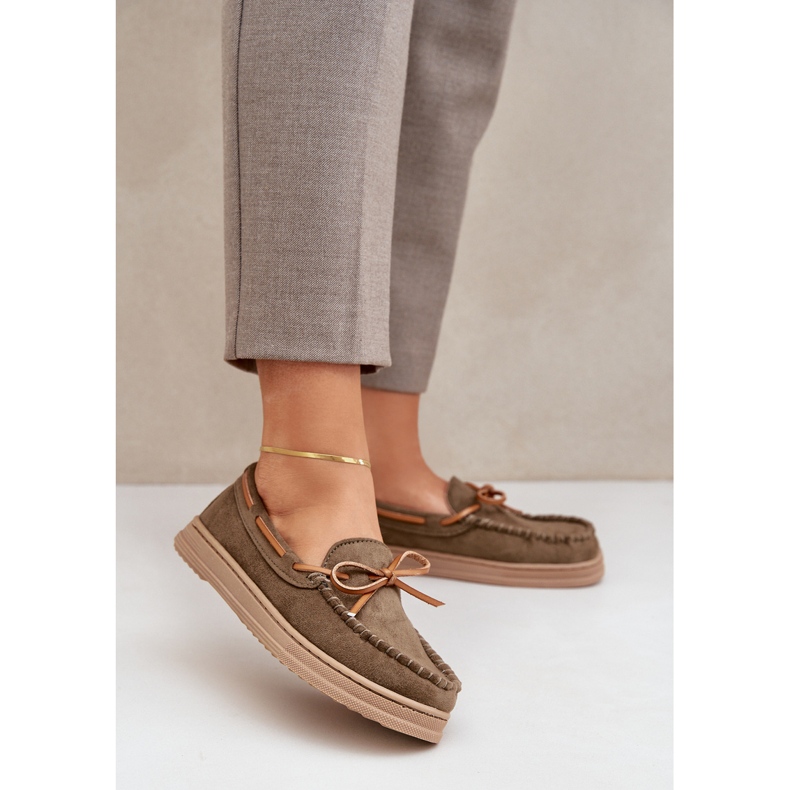 Naisten leipät tasaisella pohjalla tummanvihreä 2