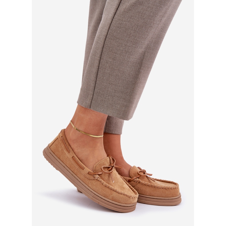 Naisten leipomot litteässä kamelissa ruskea 1