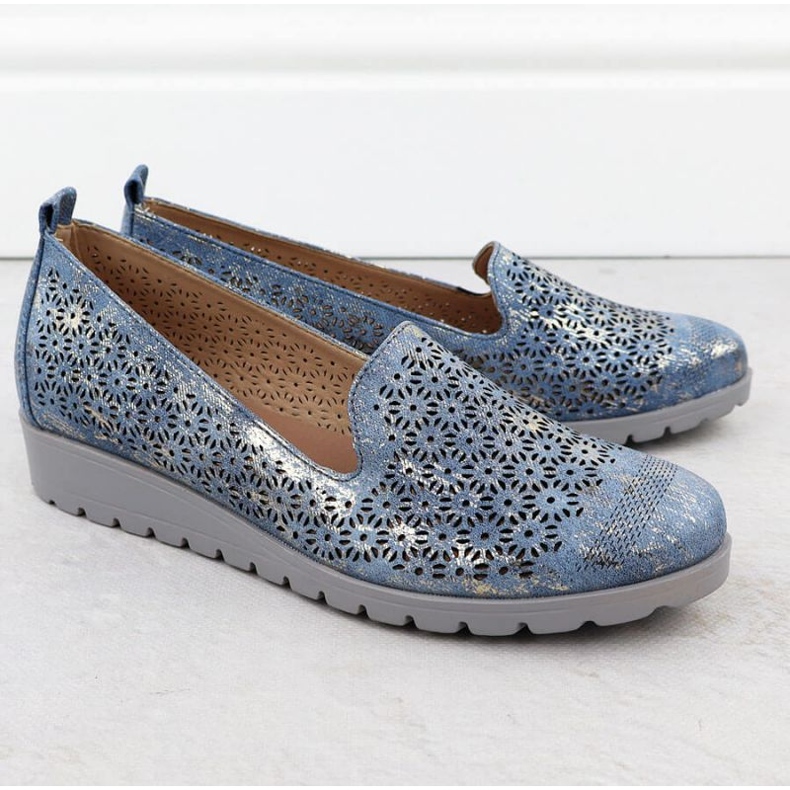 M.Daszyński Kengät M. Daszyński MR1628-20 kukissa sininen 2