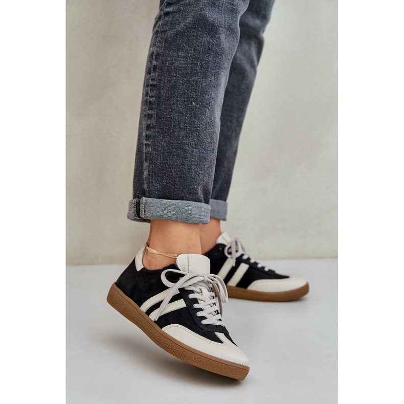 Zazoo N1068 Nahka Low Women's Black Sneakers musta 2