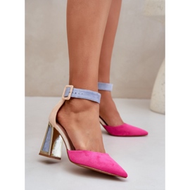 Postin sandaalit terävillä varpaisilla fuksialla vaaleanpunainen 2