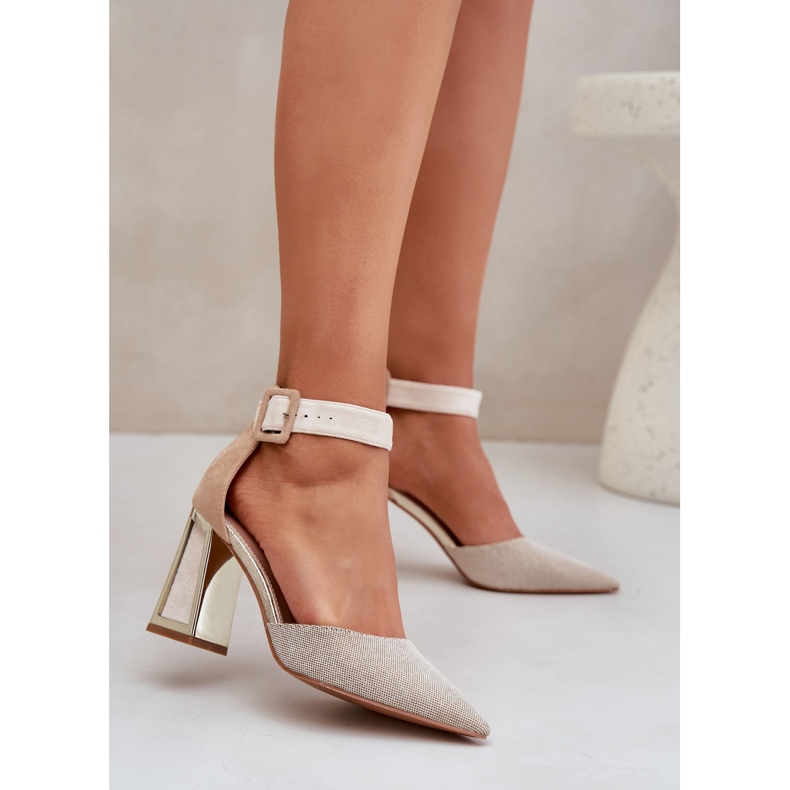 Postin sandaalit terävät varpaat beige 2