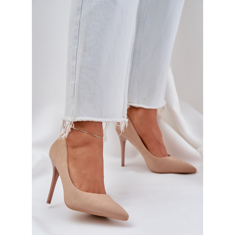 Klassinen Eco mokkanahka nastat beige 2