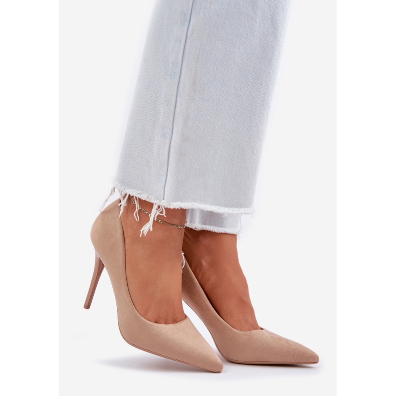 Klassinen Eco mokkanahka nastat beige 1