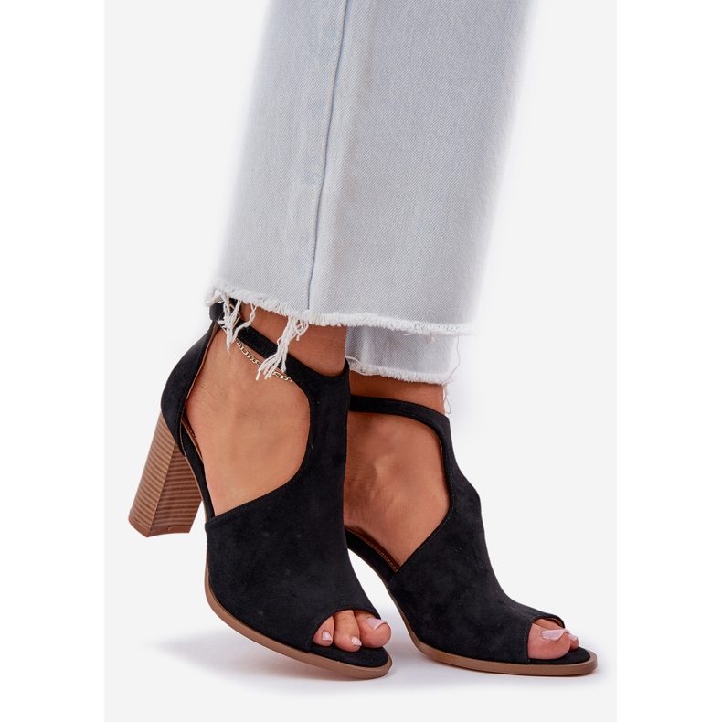 Sandaalit ekologisessa mokkanahassa postitse musta 1