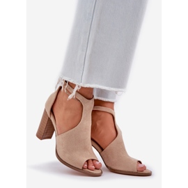 Sandaalit ekologisessa mokkanahassa post beige 1