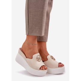 Liitännät, joilla on kevyt helmen sisustus beige 1