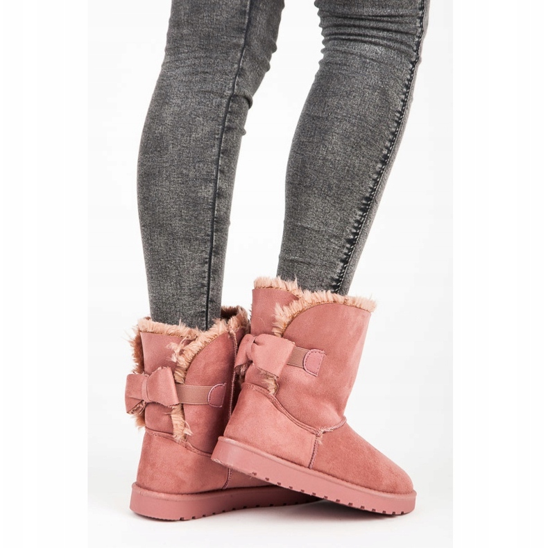Suede Mukluki Jousi vaaleanpunainen 1