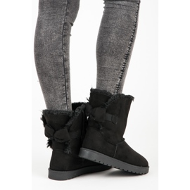 Suede mukluki rusetilla musta 1