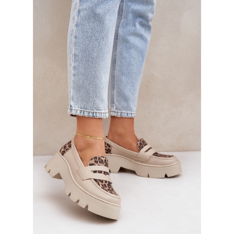 Zazoo Kevyt -naisten nahkaiset leipät beige 2