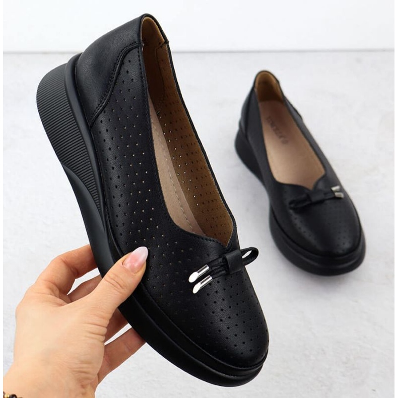 Kengät Vinceza 7896 Black Openwork -alustalla musta 1