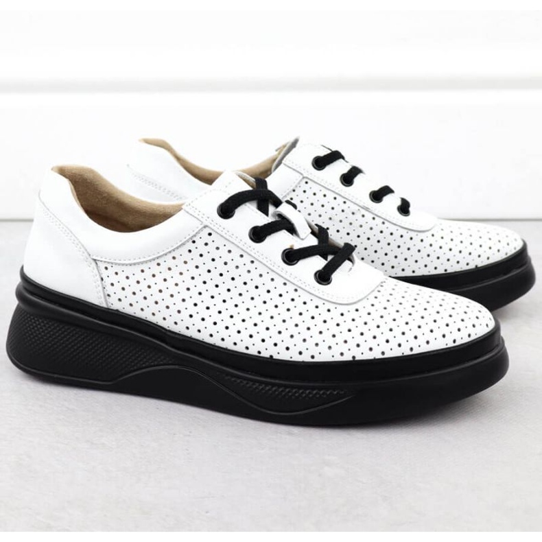 Openwork kengät Vinceza 79506 valkoisella alustalla valkoinen 2