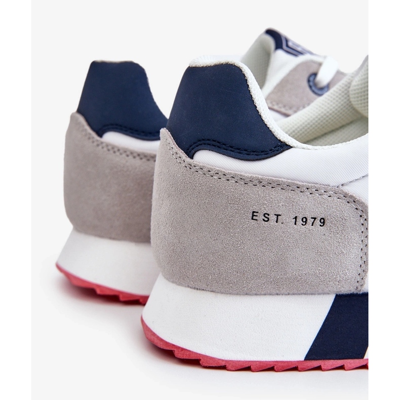 Miesten urheilukengät Memory Foam Big Star LL174160 valkoinen harmaalla 2