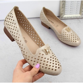 M.Daszyński W SAN35 kultaiset harjakattoiset kengät kultainen 2