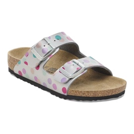 Birkenstock Arizona BS 1029805 Flops polka -pisteissä hopea 1