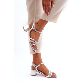 Naisten ekologiset sandaalit Sergio Leone SK046 Hopea -pohjallinen 3