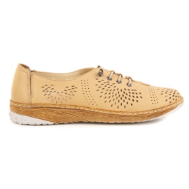 WASAK Naisten harjakattoiset nahkakengät 0626W safari beige 1