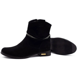 Olivier Mustat naisten eristetyt saappaat ketjulla Luna 1