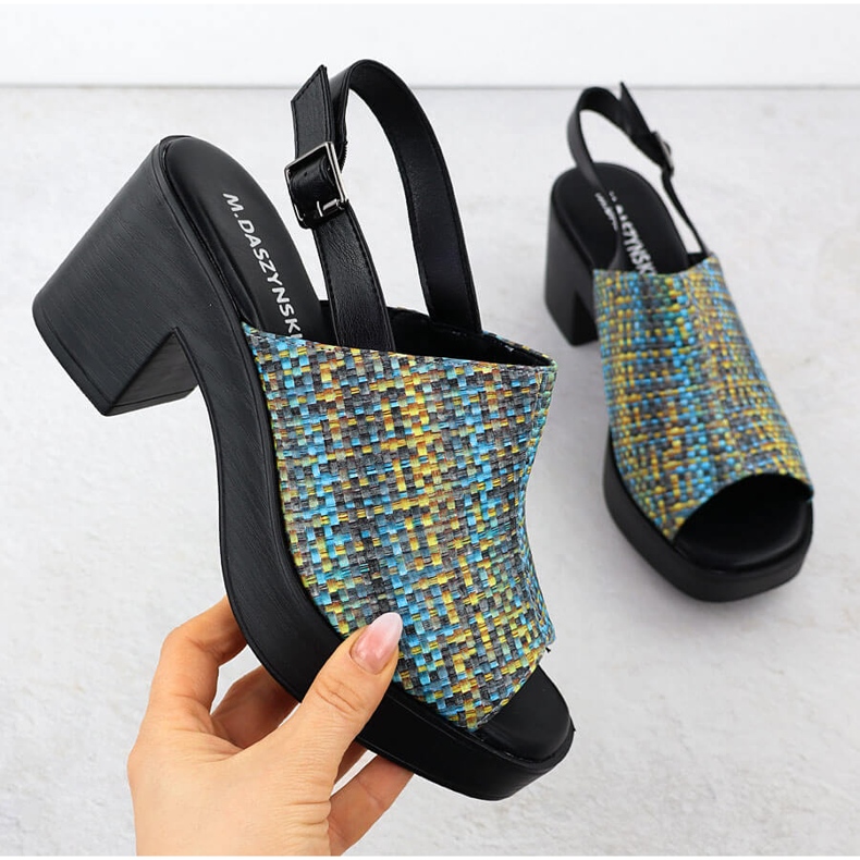 Naisten sandaalit M. Daszyński Braid Post MR23126-7 sininen 1