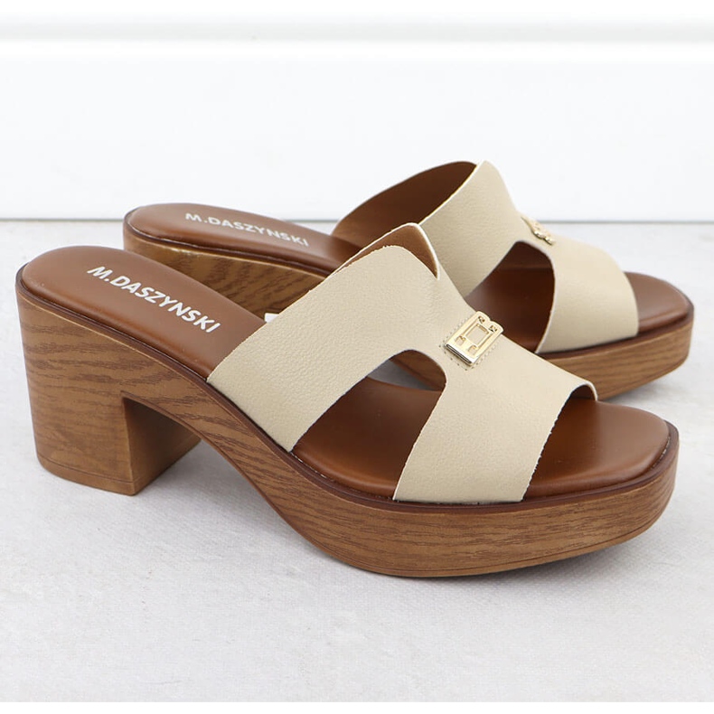 Naisten tossut Post Beige M. Daszyński MR23126-11 2