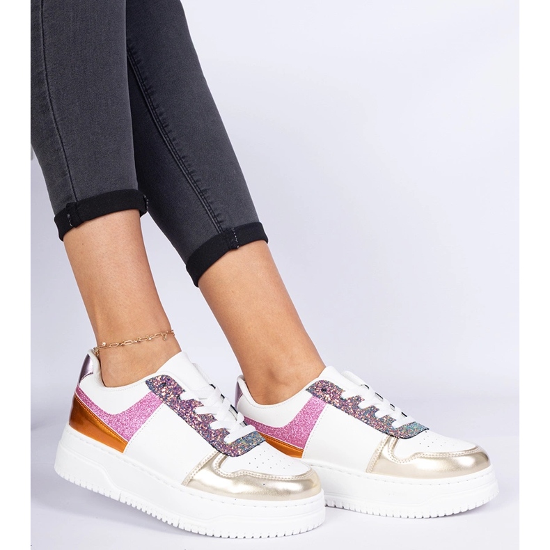 Moniväriset naisten lenkkarit paksulla pohjalla monivärinen 2