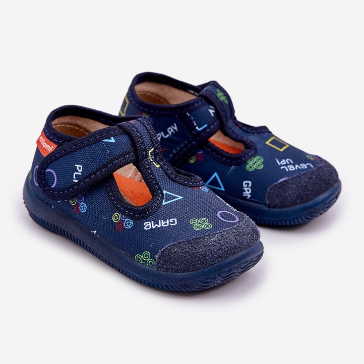 Lasten tohvelit joustavat laivastonsininen tarranauha 1