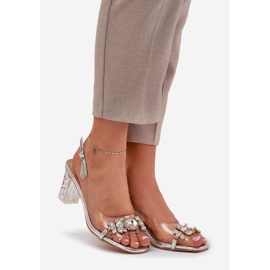 S.Barski Postin tyylikkäät sandaalit koristeilla hopea D &amp; A MR38-444 1