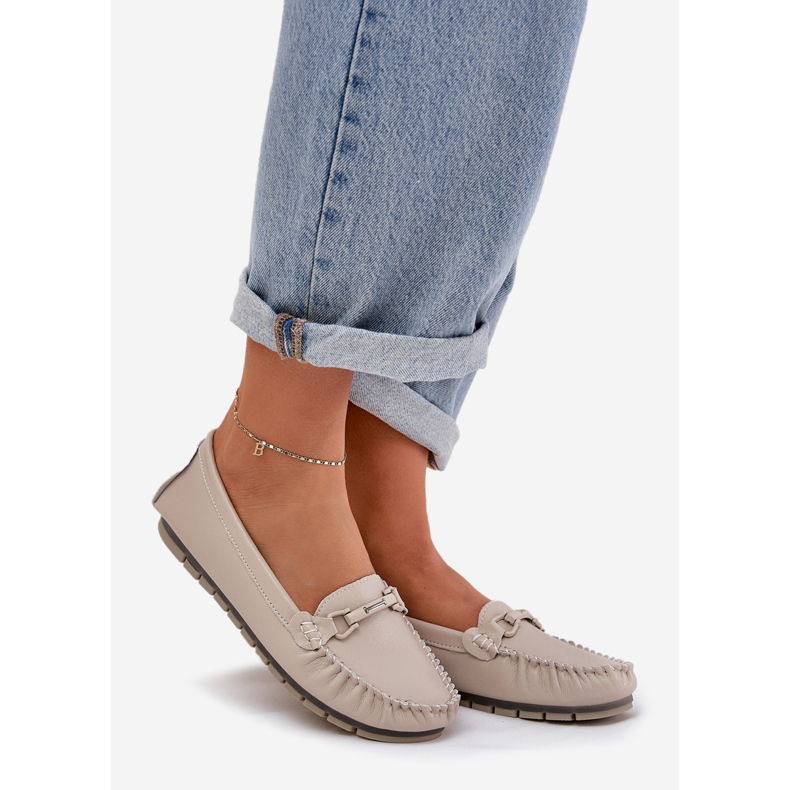 S.Barski Litteä nahkapäällyste, jossa S. Barski LR51-547 beige koristeella 1