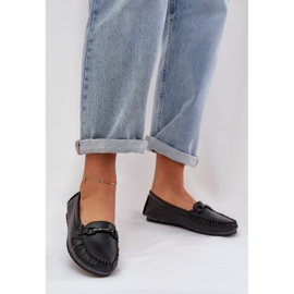 S.Barski Litteä nahkapesä koristeella S. Barski LR51-547 Musta 2