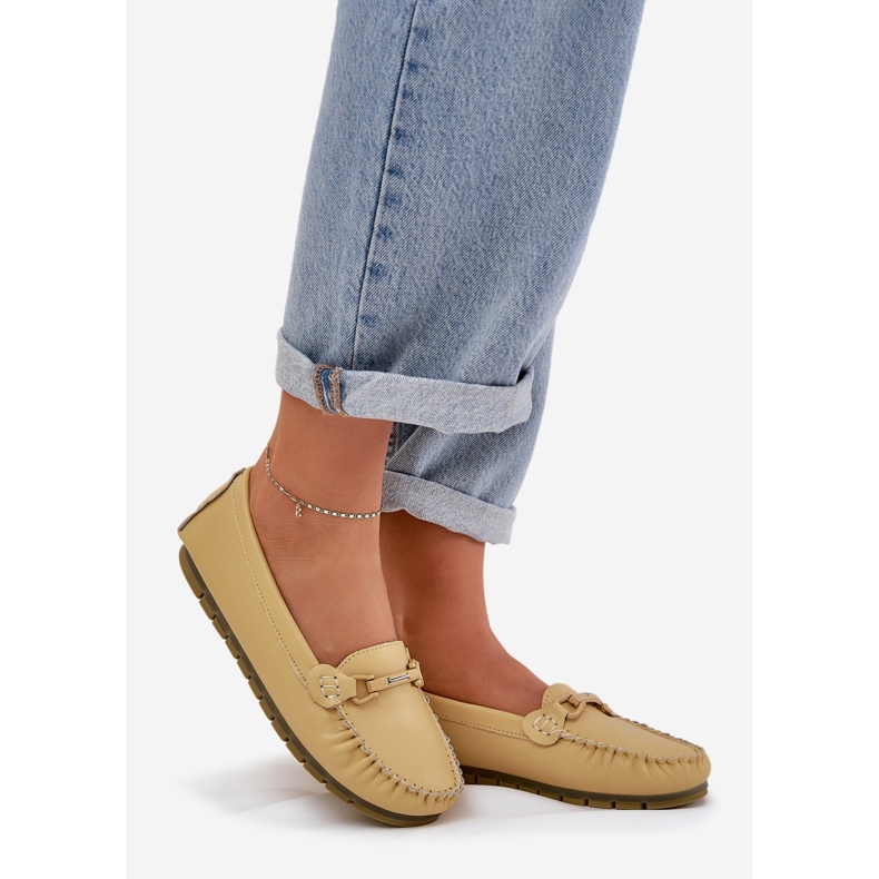 S.Barski Litteä nahkapesä koristeella S. Barski LR51-547 keltainen 1