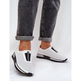 S.Barski Laitetut naisten kengät, jotka on valmistettu luonnollisesta nahasta S. Barski LR51-672 valkoinen 2