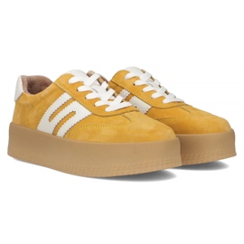 Nahka -lenkkarit Filippo DP6994/25 żółty Suede keltainen 4